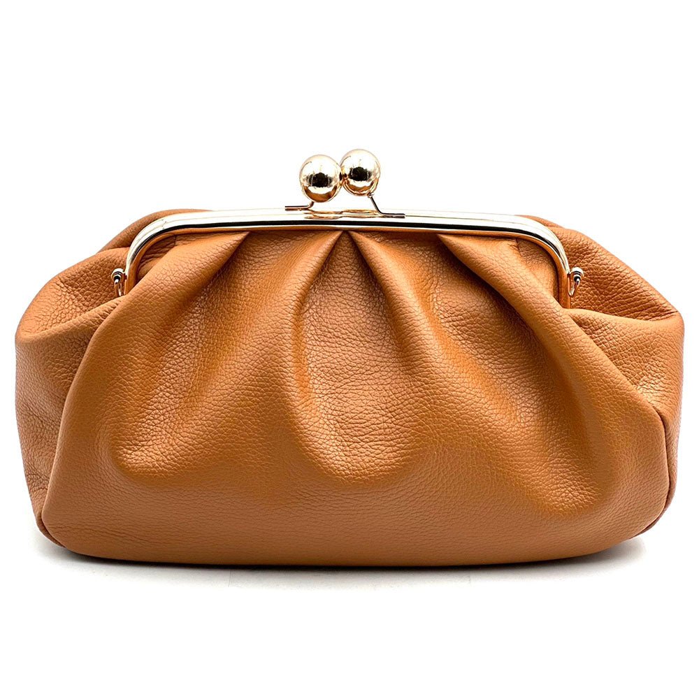 Brunella Frame Cow Leather Bag - Leather Italiano