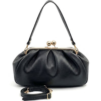 Brunella Frame Cow Leather Bag - Leather Italiano
