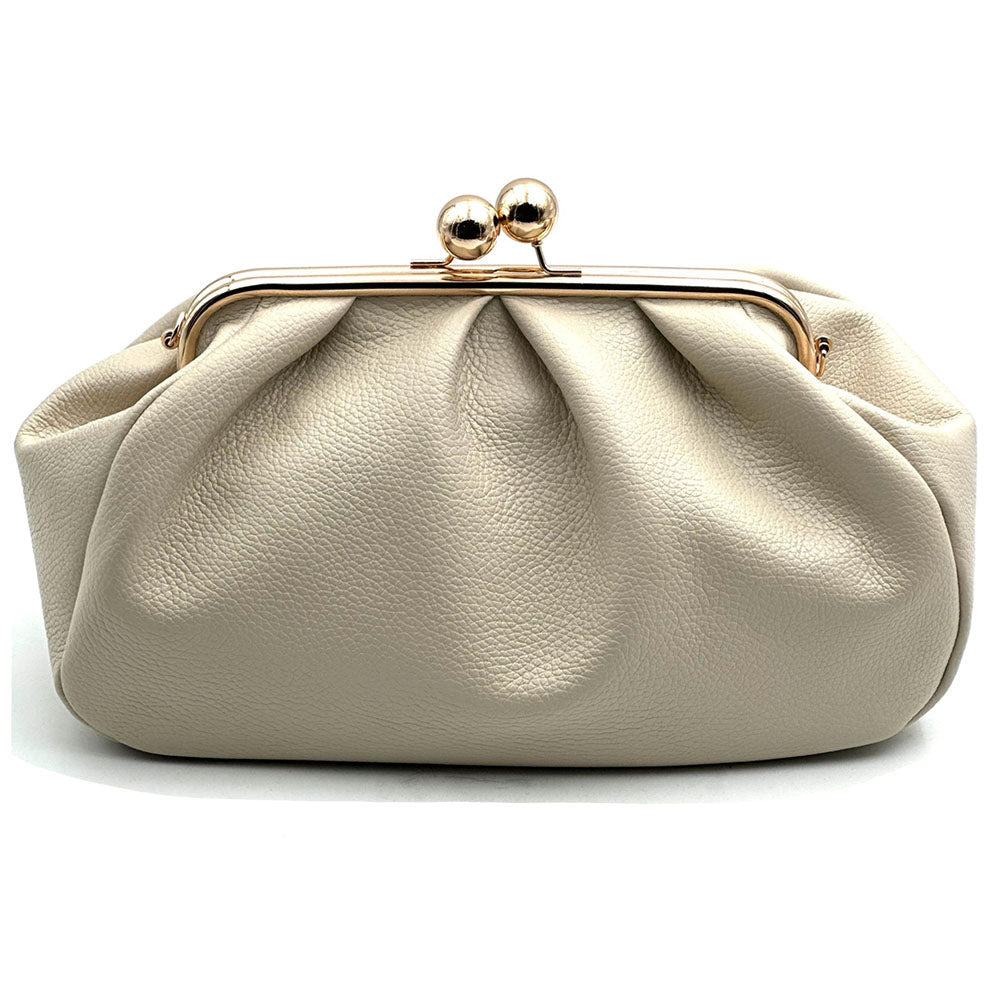 Brunella Frame Cow Leather Bag - Leather Italiano