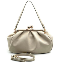 Brunella Frame Cow Leather Bag - Leather Italiano