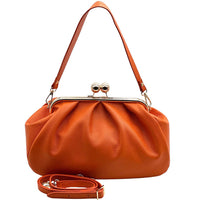 Brunella Frame Cow Leather Bag - Leather Italiano
