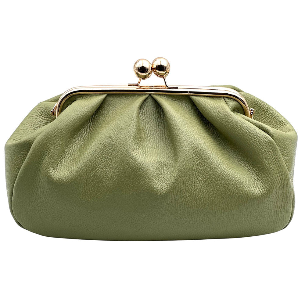 Brunella Frame Cow Leather Bag - Leather Italiano