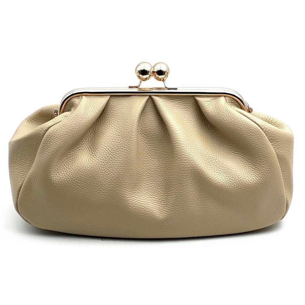 Brunella Frame Cow Leather Bag - Leather Italiano