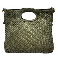 Calista Convertible Woven Italian Leather Bag - Leather Italiano