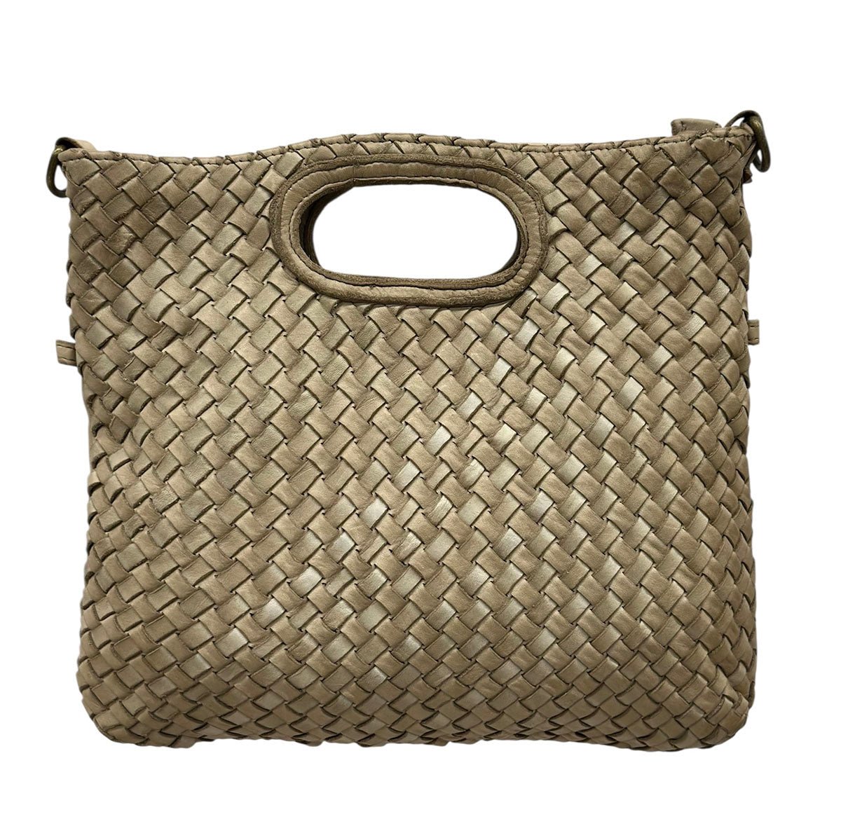 Calista Convertible Woven Italian Leather Bag - Leather Italiano