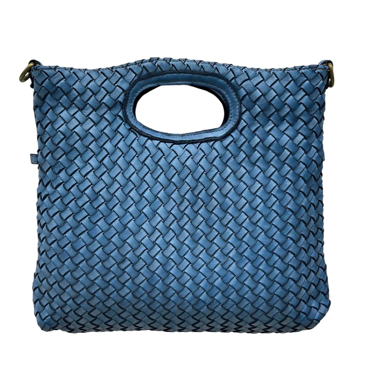 Calista Convertible Woven Italian Leather Bag - Leather Italiano