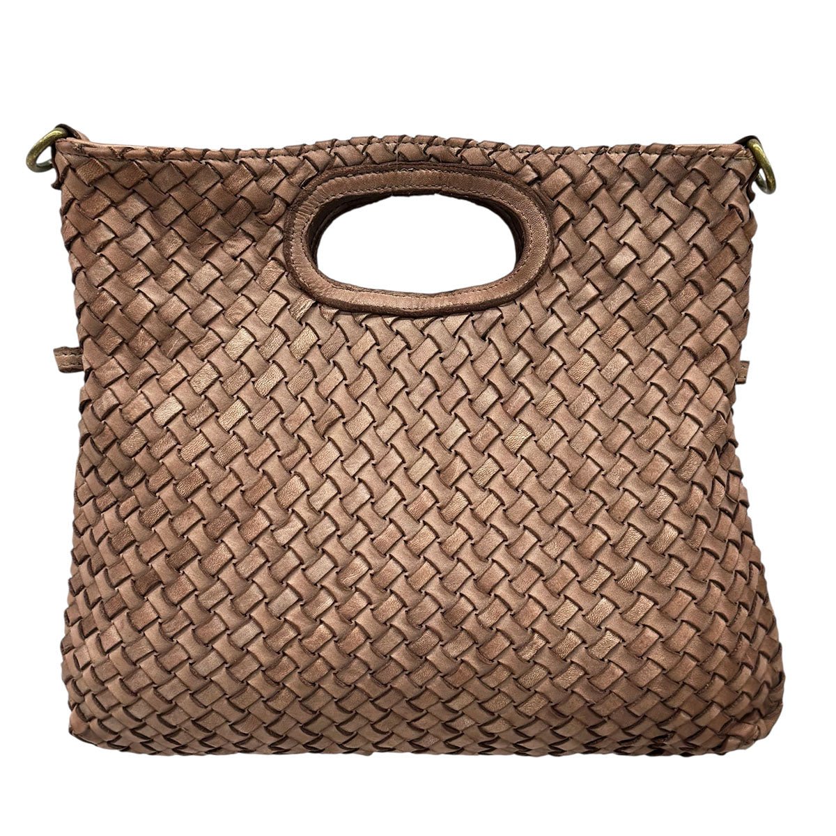 Calista Convertible Woven Italian Leather Bag - Leather Italiano