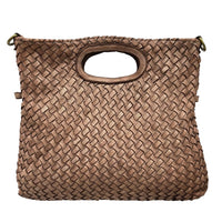 Calista Convertible Woven Italian Leather Bag - Leather Italiano