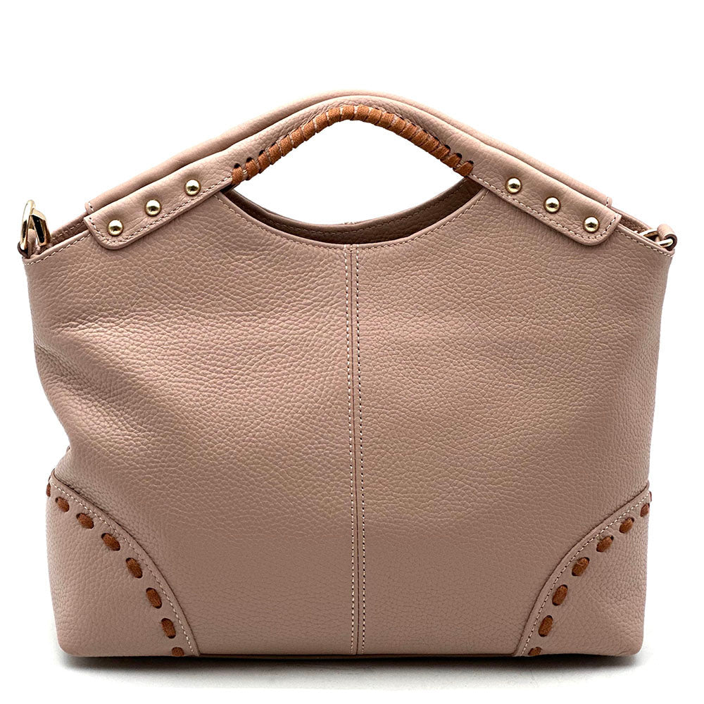 Calviera Soft Cow Leather Shoulder Bag - Leather Italiano