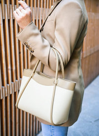 Carina Leather Tote Bag - Leather Italiano