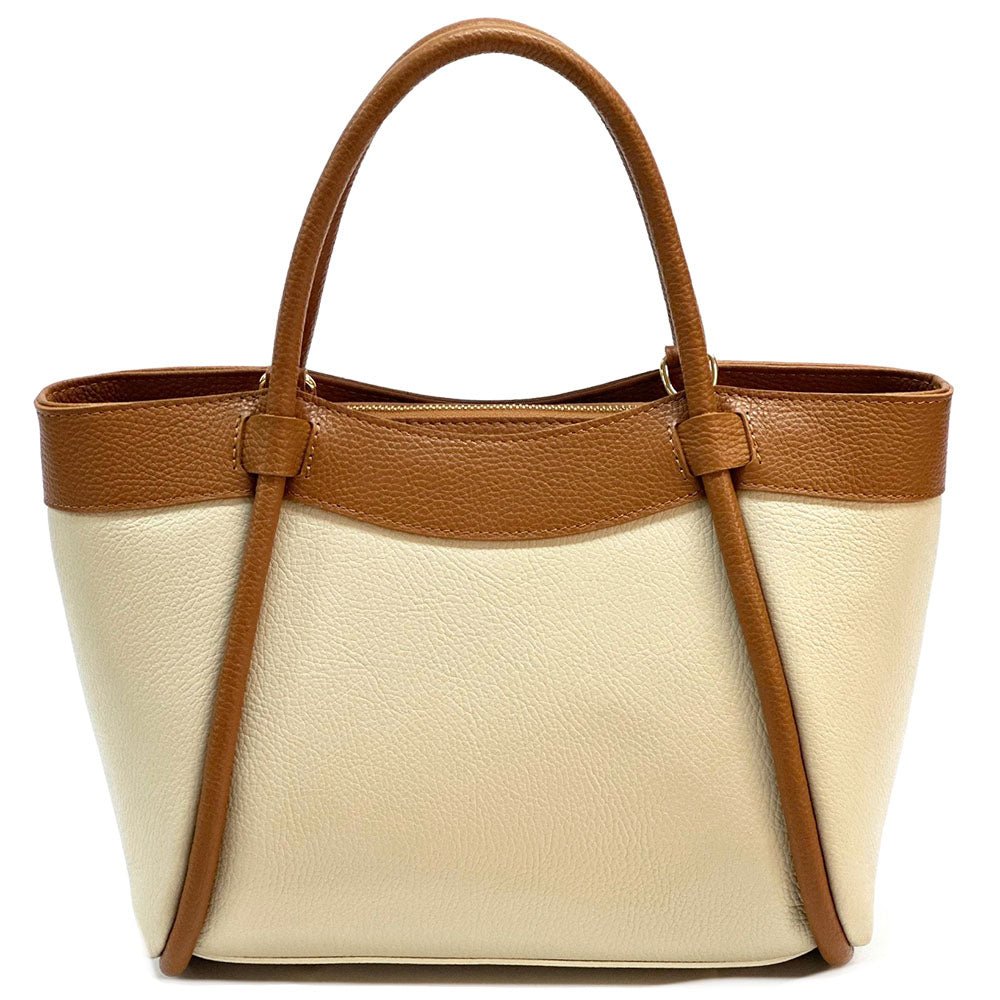 Carina Leather Tote Bag - Leather Italiano