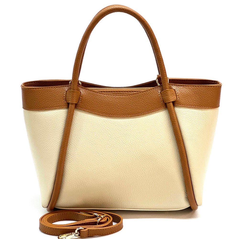 Carina Leather Tote Bag - Leather Italiano