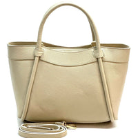 Carina Leather Tote Bag - Leather Italiano