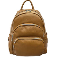 Carola Cow Leather Travel Backpack - Leather Italiano