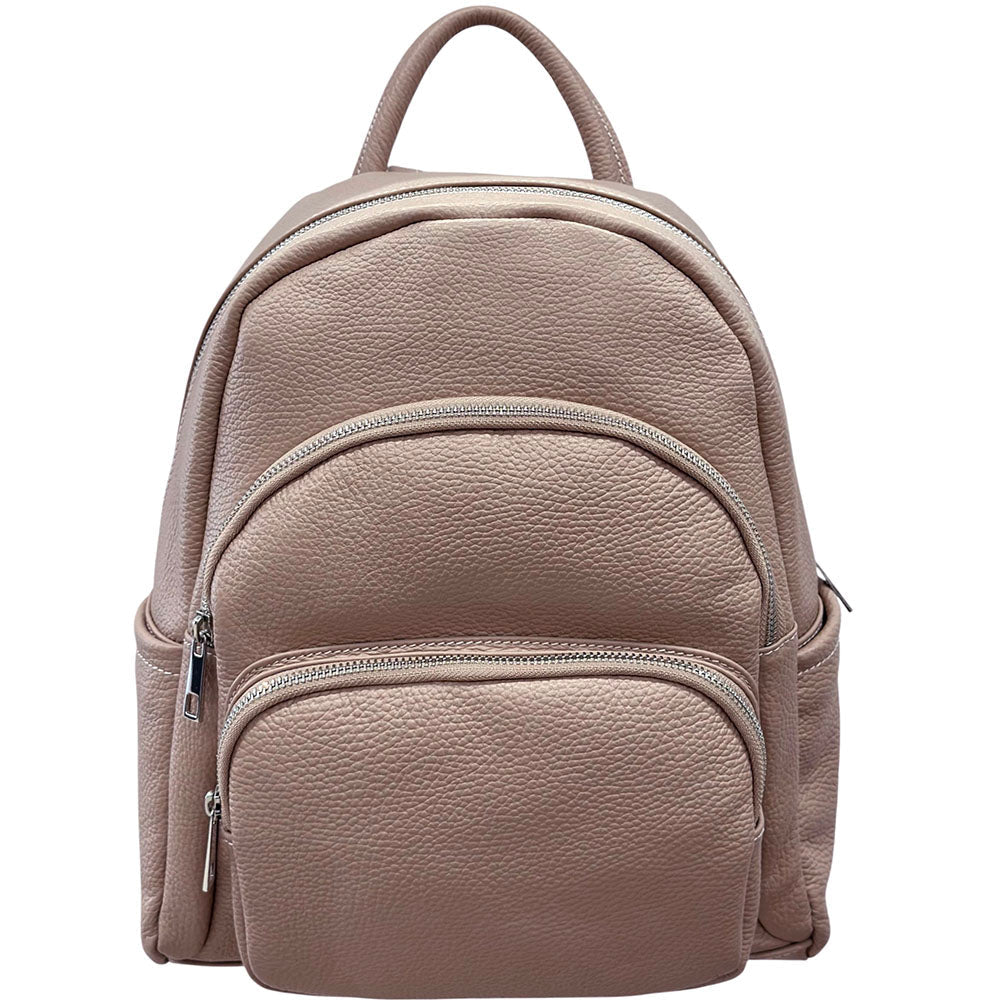 Carola Cow Leather Travel Backpack - Leather Italiano