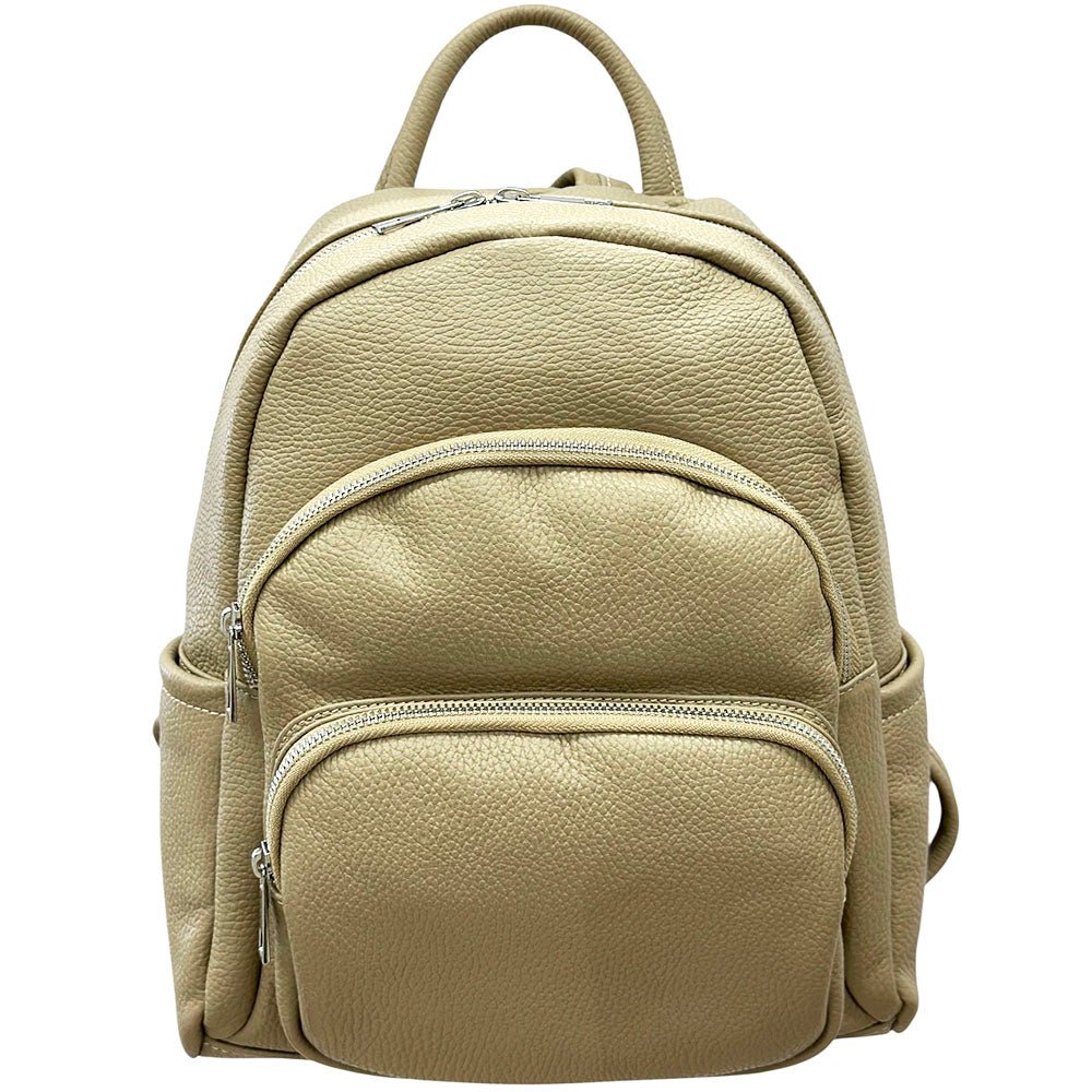 Carola Cow Leather Travel Backpack - Leather Italiano