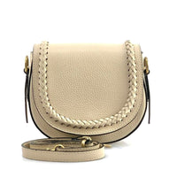 Cecilia Leather Crossbody: Crescent Bag - Leather Italiano