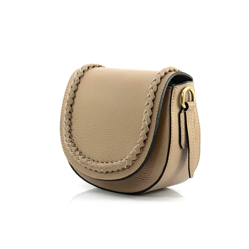 Cecilia Leather Crossbody: Crescent Bag - Leather Italiano