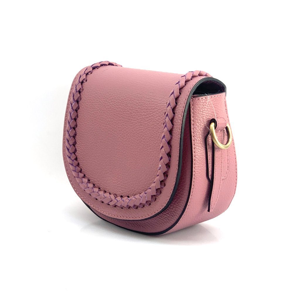 Cecilia Leather Crossbody: Crescent Bag - Leather Italiano