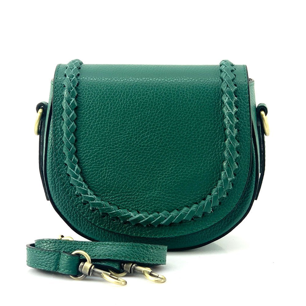 Cecilia Leather Crossbody: Crescent Bag - Leather Italiano