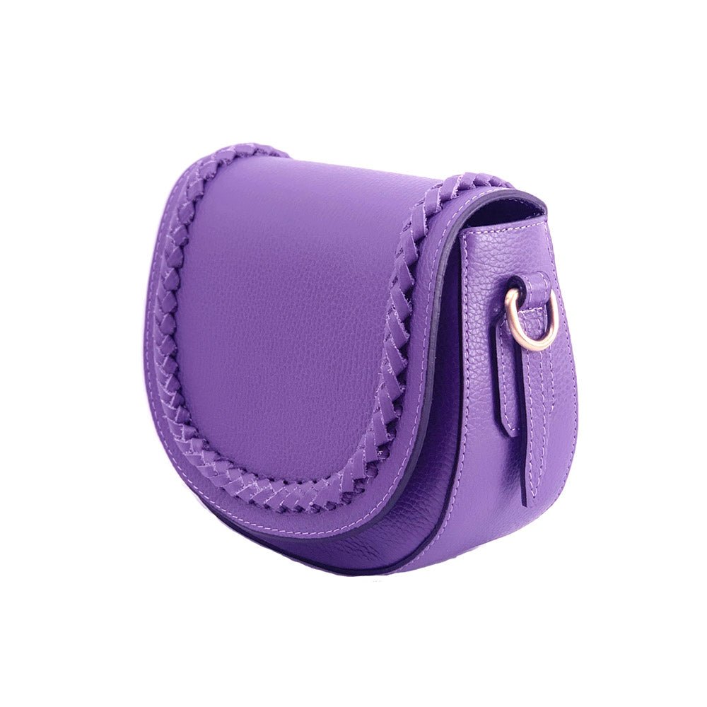 Cecilia Leather Crossbody: Crescent Bag - Leather Italiano