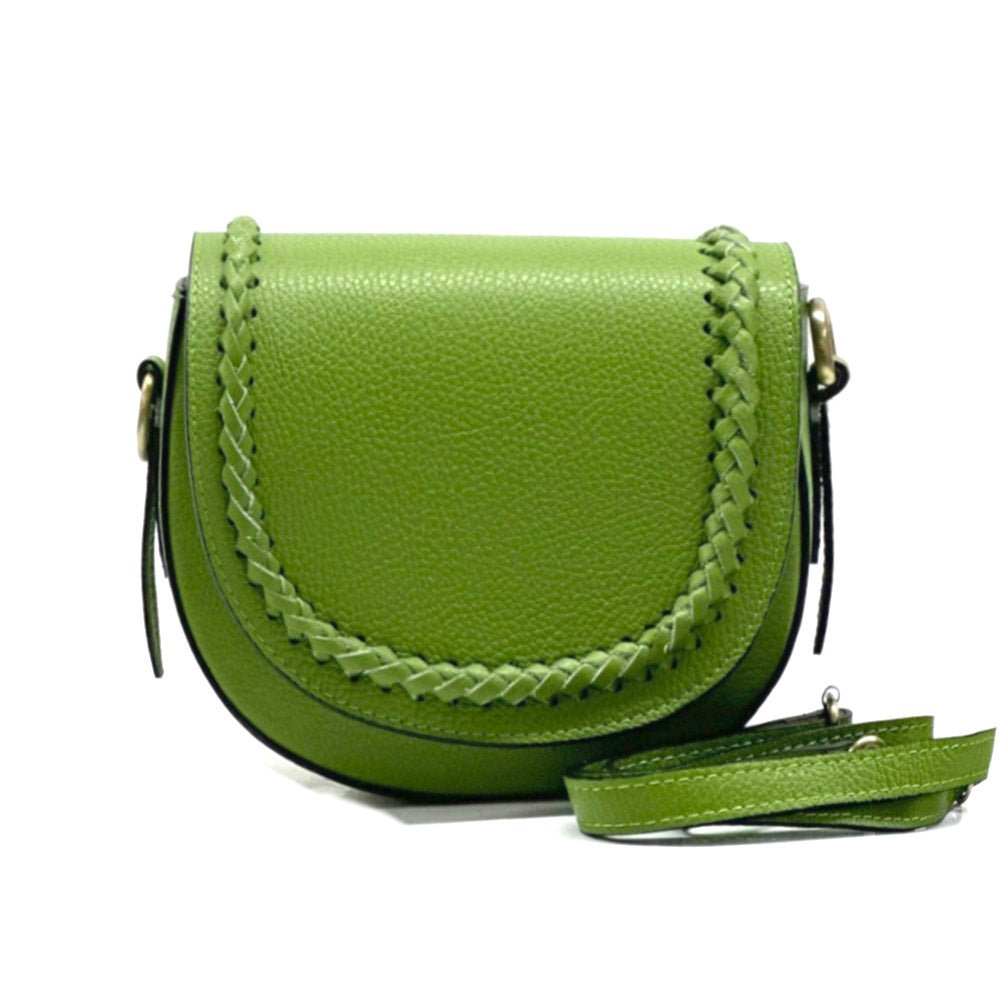 Cecilia Leather Crossbody: Crescent Bag - Leather Italiano