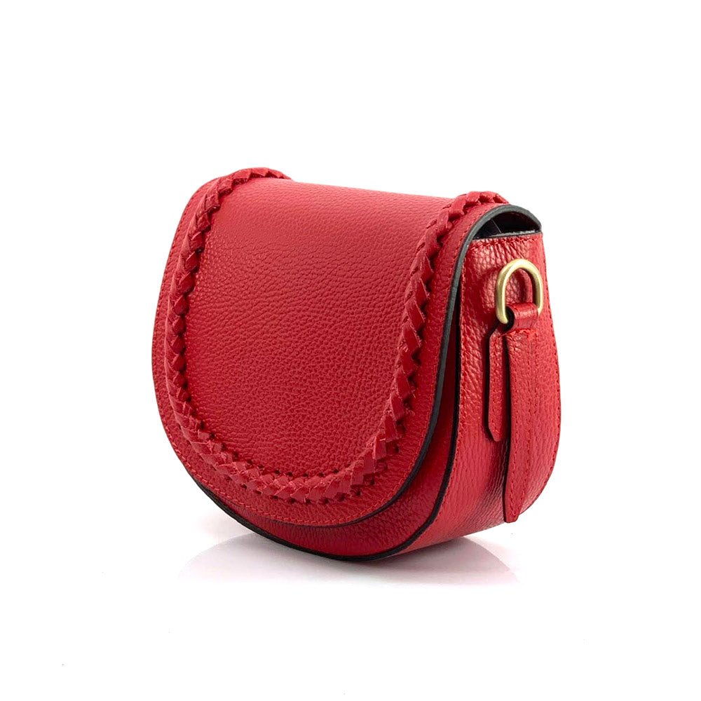 Cecilia Leather Crossbody: Crescent Bag - Leather Italiano