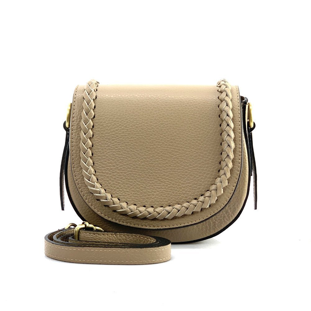 Cecilia Leather Crossbody: Crescent Bag - Leather Italiano