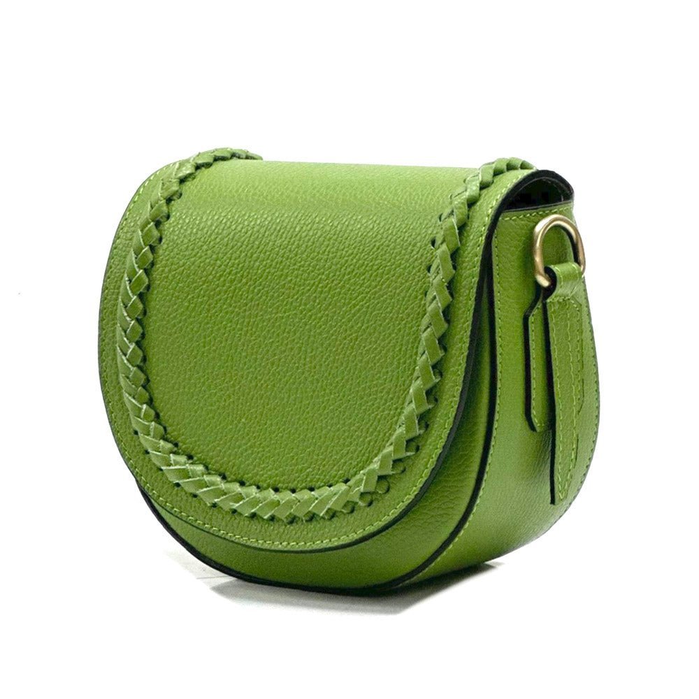 Cecilia Leather Crossbody: Crescent Bag - Leather Italiano