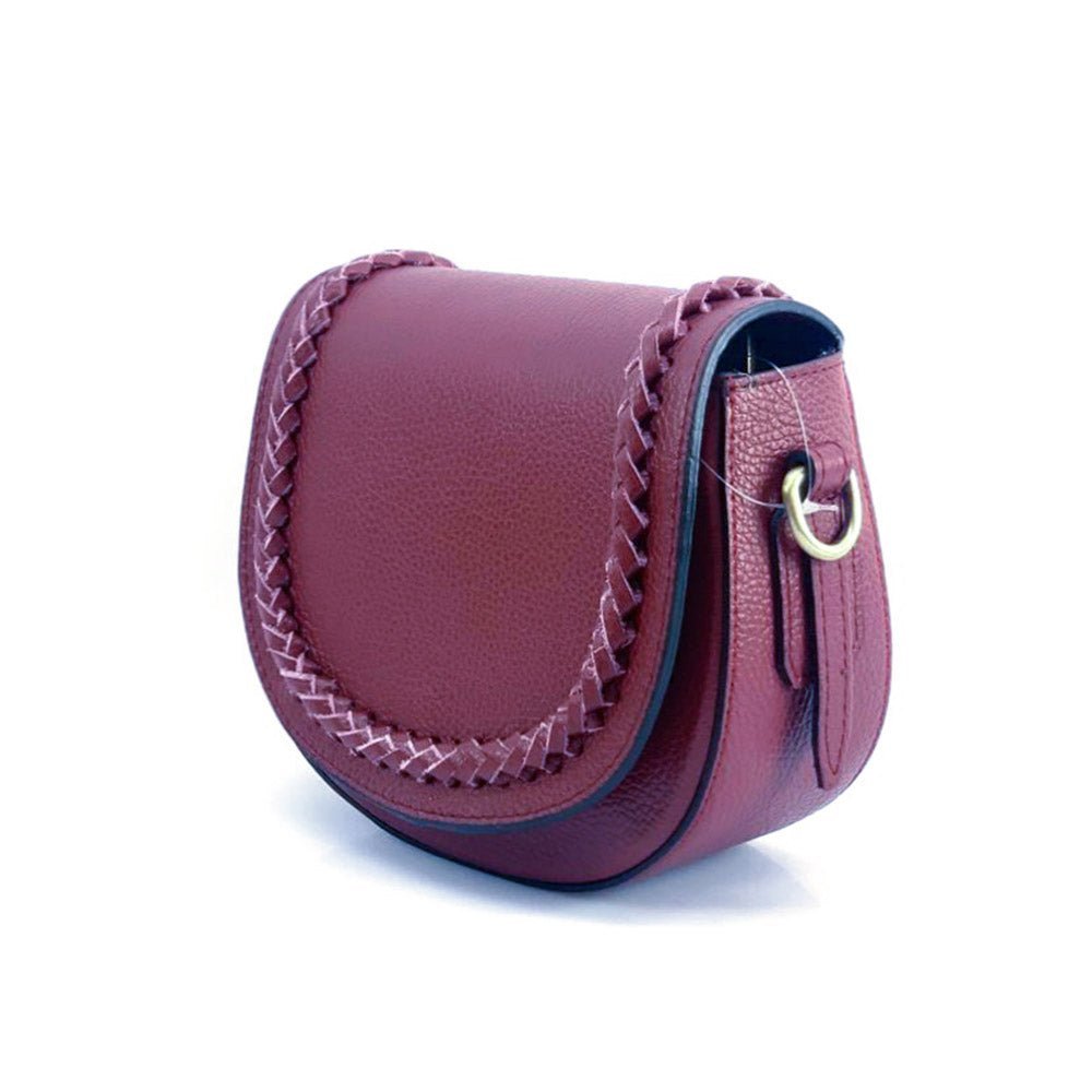 Cecilia Leather Crossbody: Crescent Bag - Leather Italiano