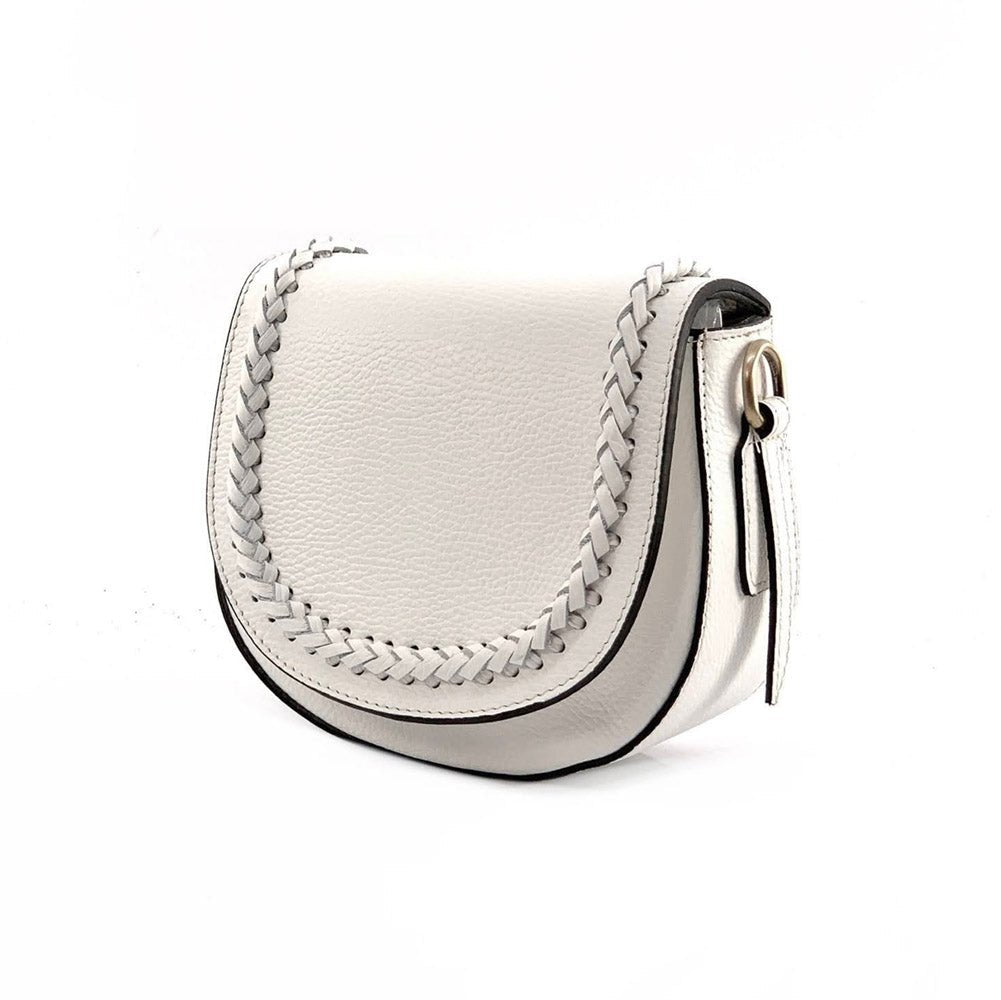 Cecilia Leather Crossbody: Crescent Bag - Leather Italiano