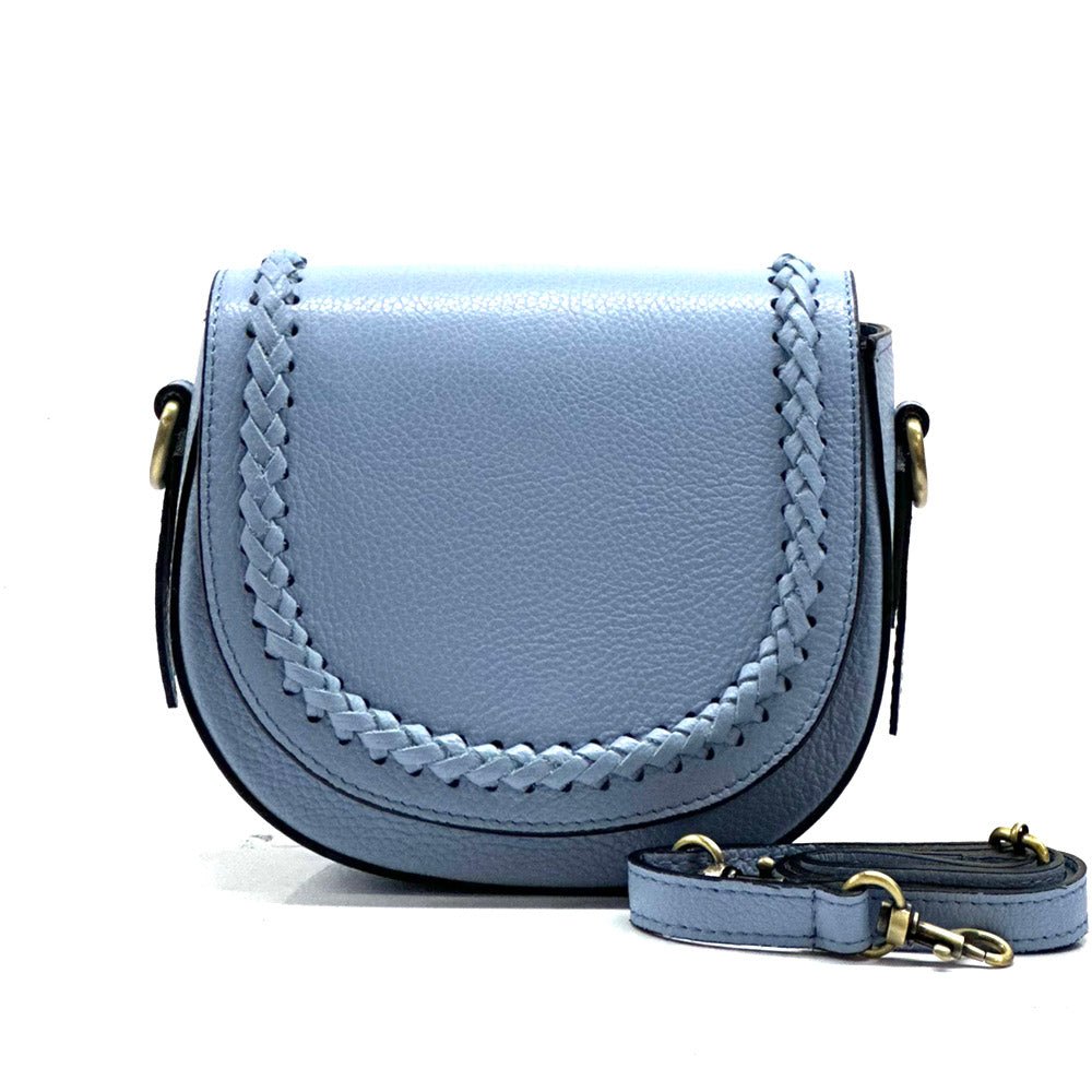 Cecilia Leather Crossbody: Crescent Bag - Leather Italiano