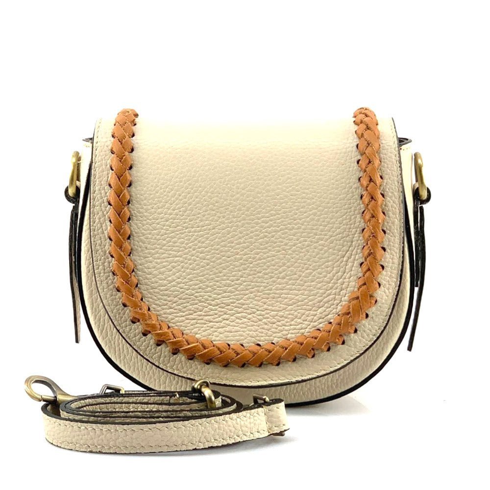 Cecilia Leather Crossbody: Crescent Bag - Leather Italiano