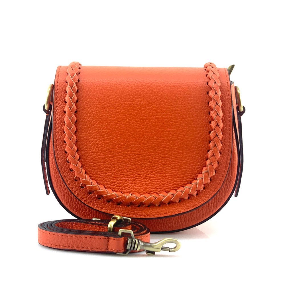 Cecilia Leather Crossbody: Crescent Bag - Leather Italiano