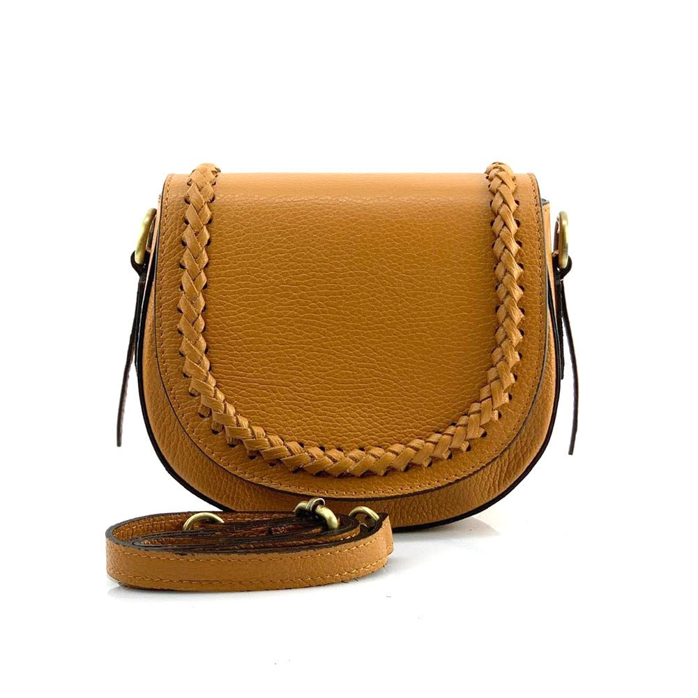 Cecilia Leather Crossbody: Crescent Bag - Leather Italiano