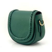 Cecilia Leather Crossbody: Crescent Bag - Leather Italiano