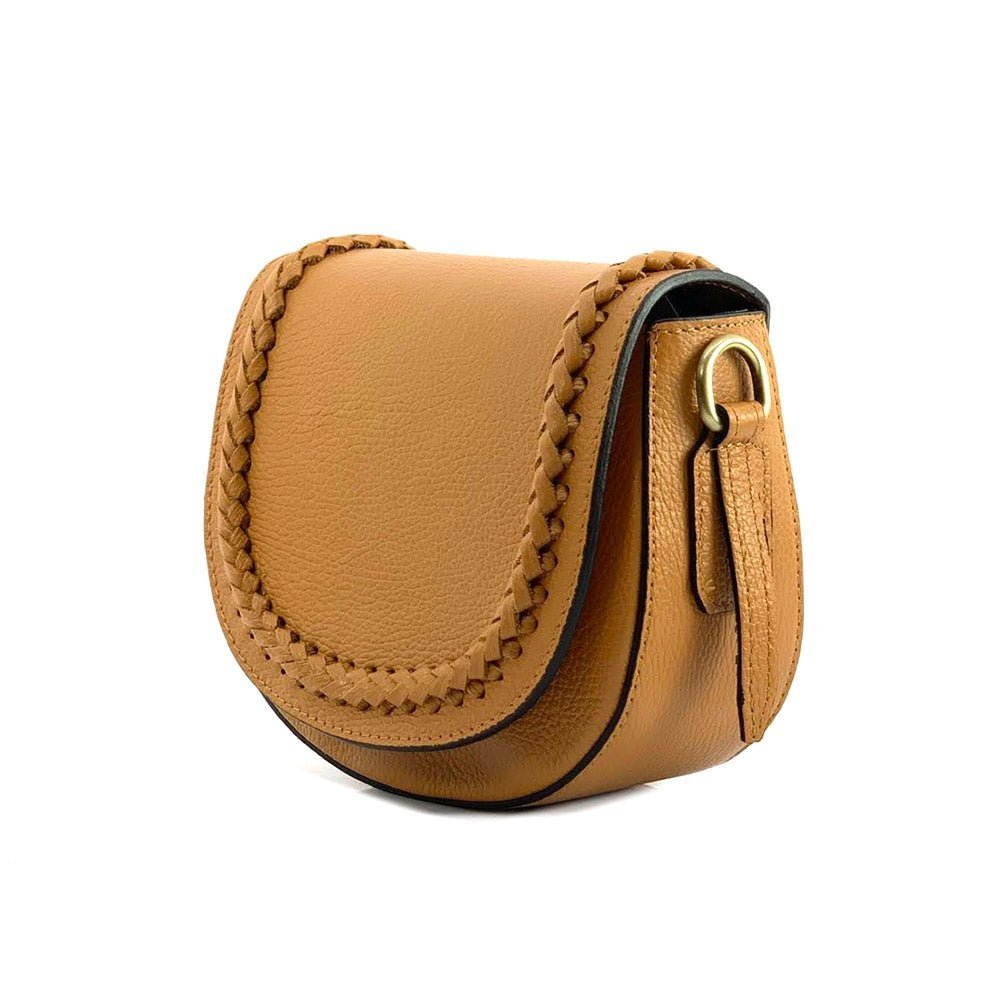 Cecilia Leather Crossbody: Crescent Bag - Leather Italiano