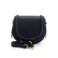 Cecilia Leather Crossbody: Crescent Bag - Leather Italiano
