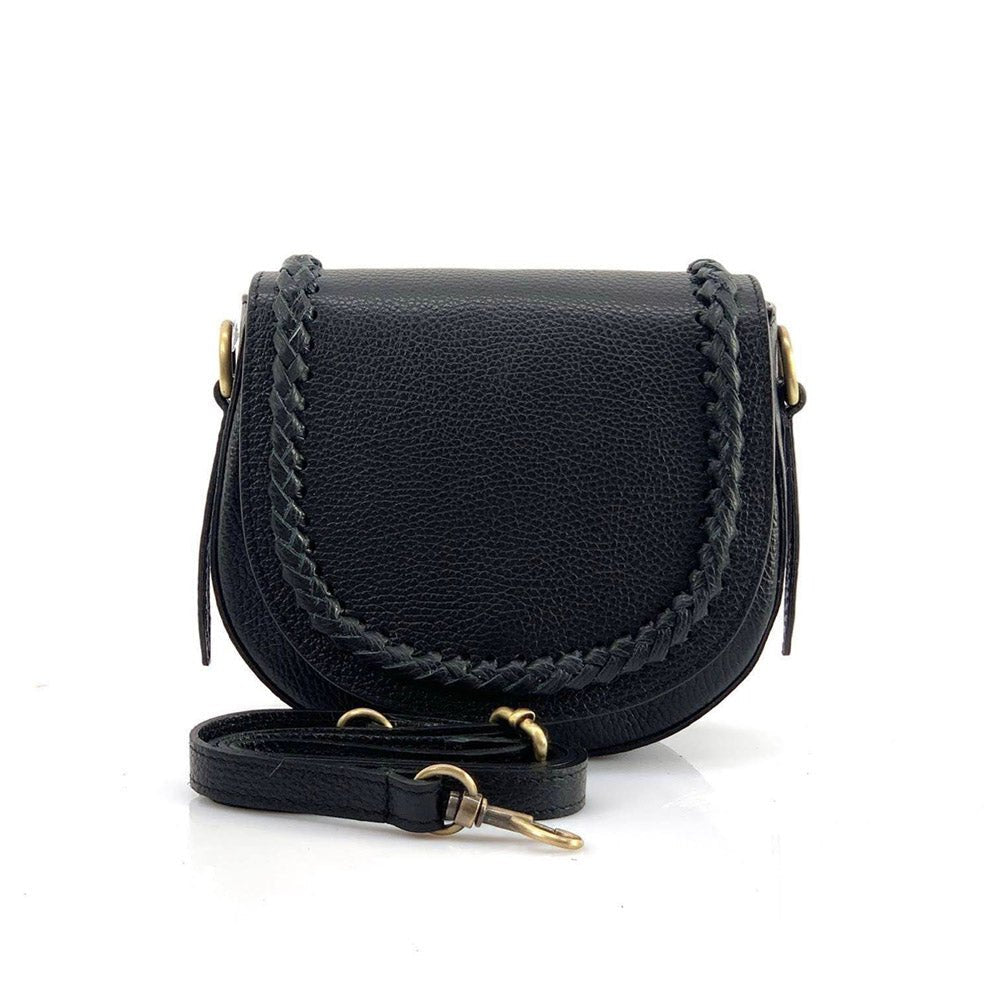 Cecilia Leather Crossbody: Crescent Bag - Leather Italiano