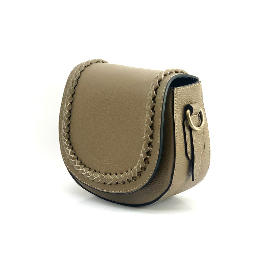 Cecilia Leather Crossbody: Crescent Bag - Leather Italiano