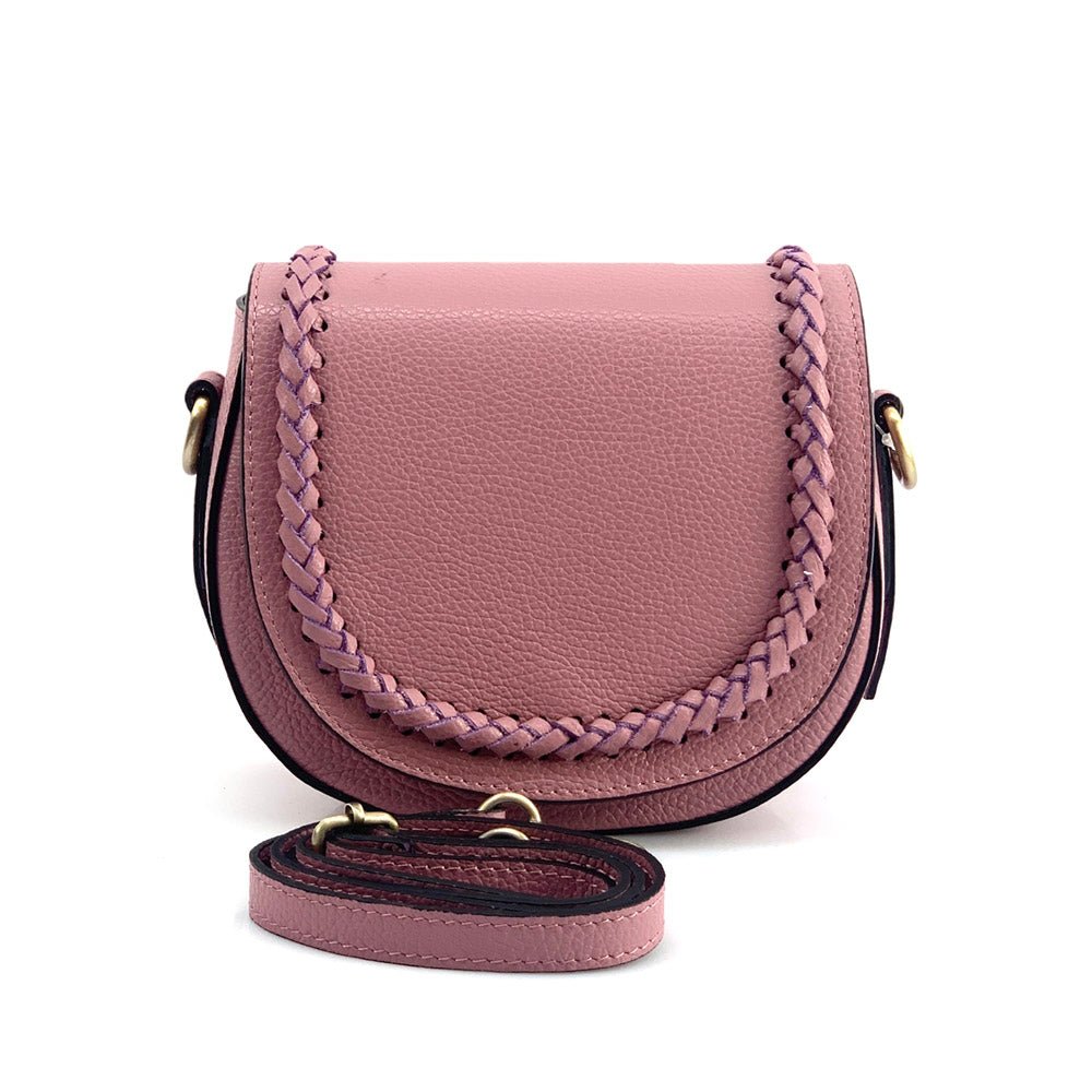 Cecilia Leather Crossbody: Crescent Bag - Leather Italiano
