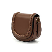 Cecilia Leather Crossbody: Crescent Bag - Leather Italiano