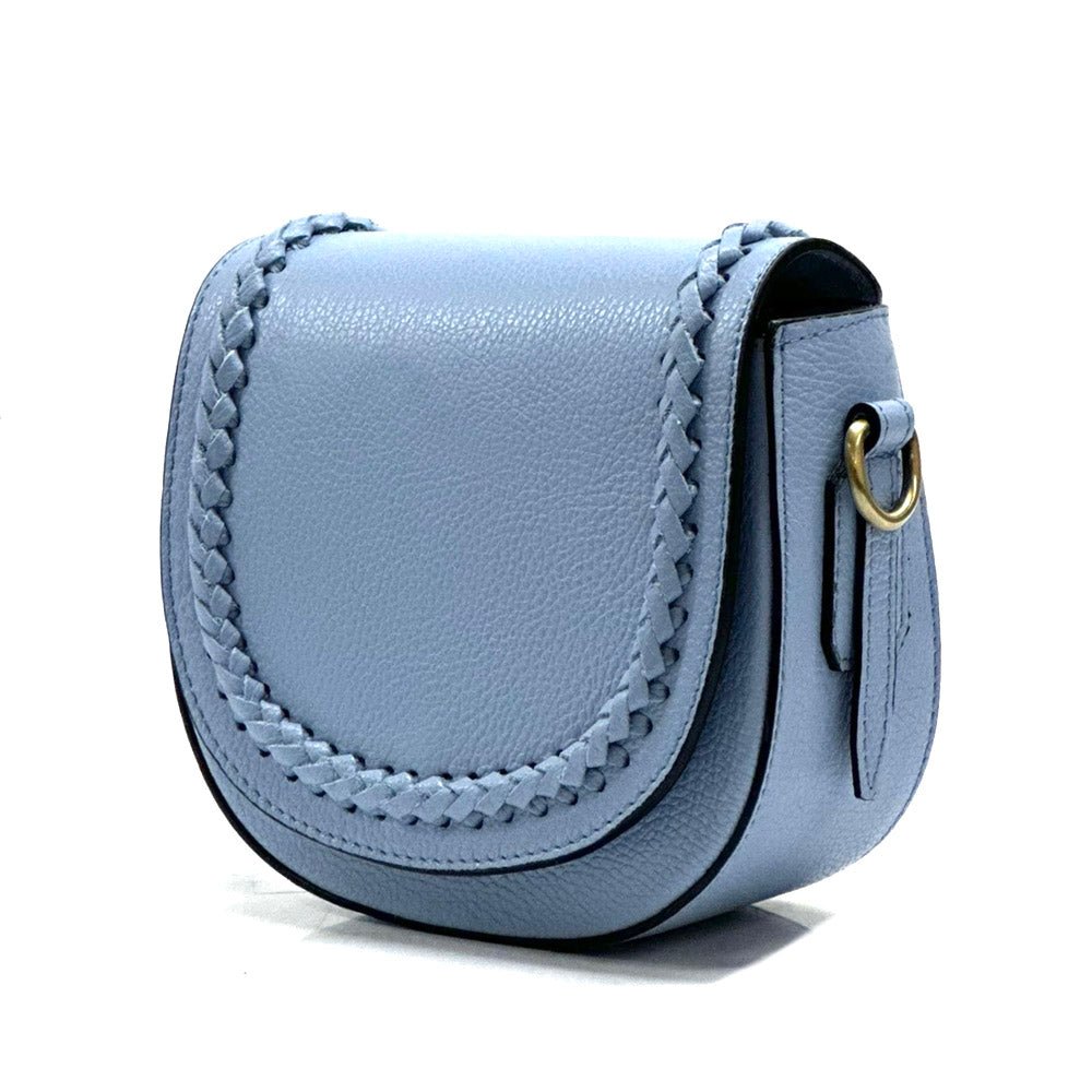 Cecilia Leather Crossbody: Crescent Bag - Leather Italiano