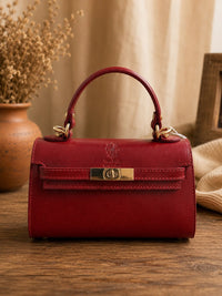 Celestine Italian Leather Top Handle Bag - Leather Italiano