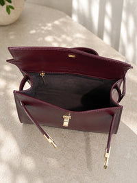 Celestine Italian Leather Top Handle Bag - Leather Italiano