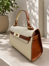 Celestine Italian Leather Top Handle Bag - Leather Italiano