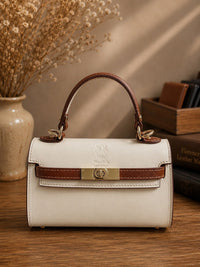 Celestine Italian Leather Top Handle Bag - Leather Italiano