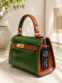 Celestine Italian Leather Top Handle Bag - Leather Italiano