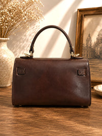 Celestine Italian Leather Top Handle Bag - Leather Italiano