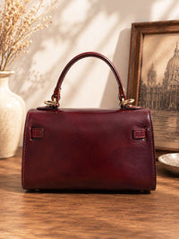 Celestine Italian Leather Top Handle Bag - Leather Italiano